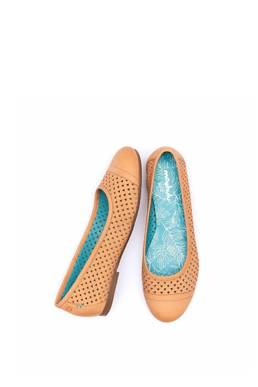 Moshulu Moshulu Women's 'Vinaigrette 2' Nubuck Ballet Pumps in Peach - 2