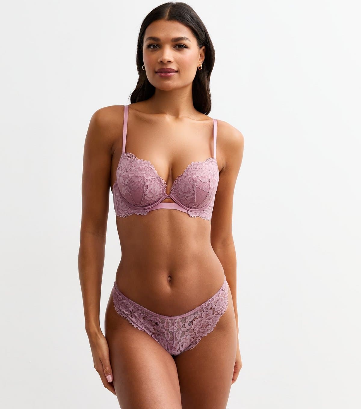 New Look Women's Pink Lace Thong New Look