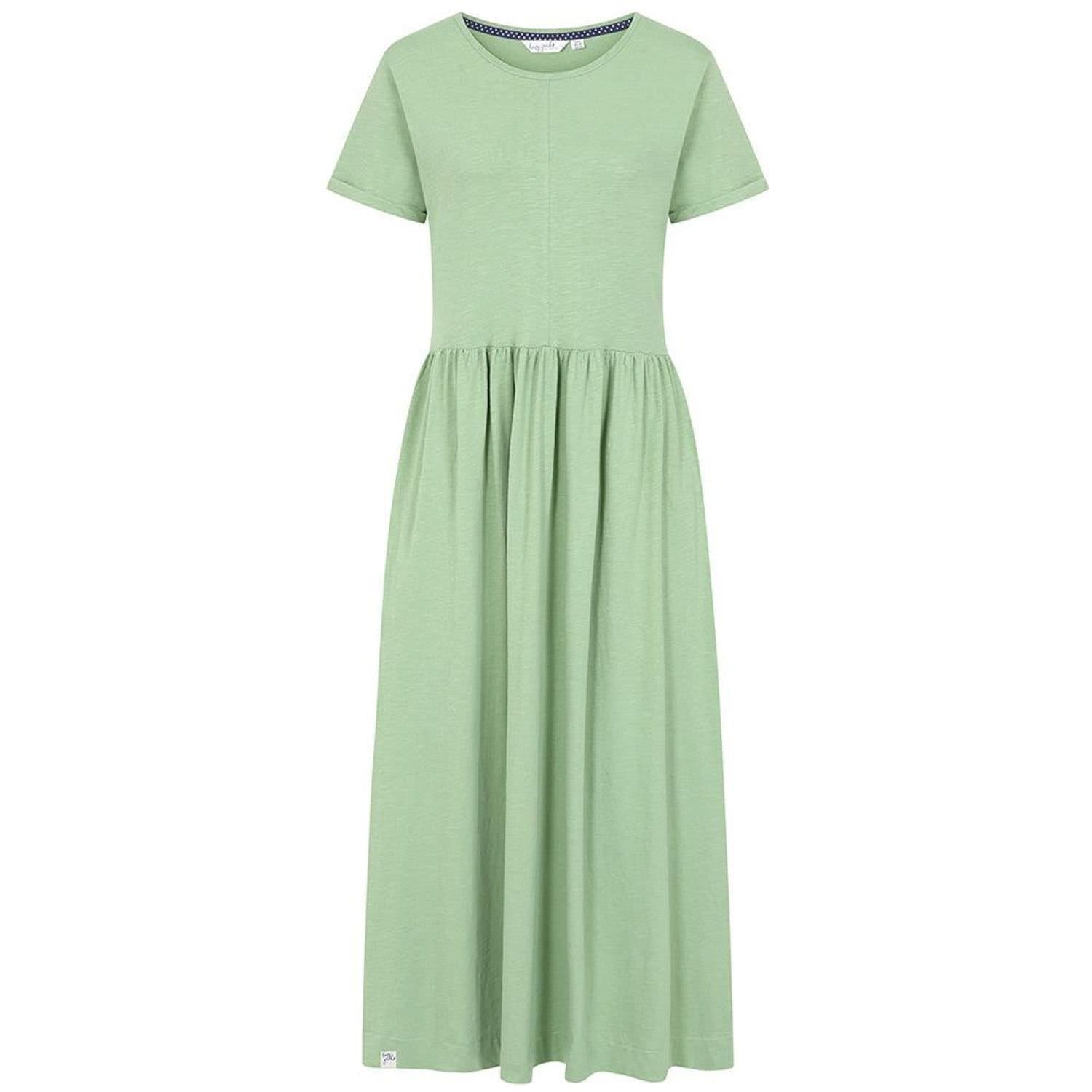 Lazy Jacks Lazy Jacks Women's Long Gathered Dress in Light Green