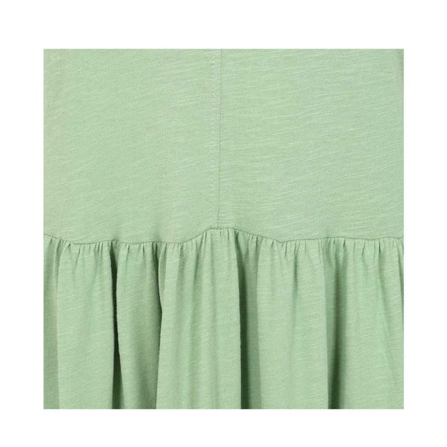 Lazy Jacks Lazy Jacks Women's Long Gathered Dress in Light Green - 3