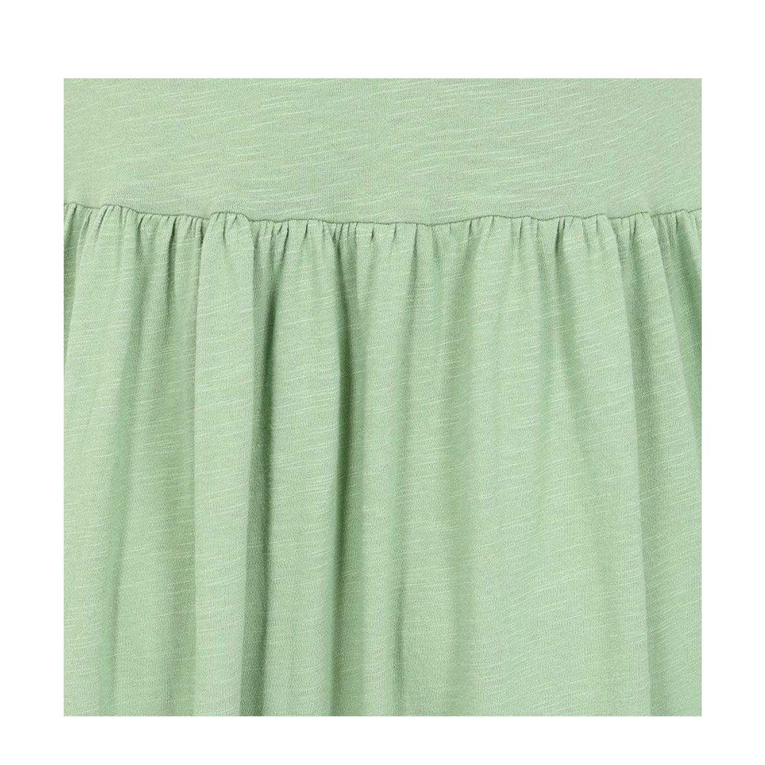 Lazy Jacks Lazy Jacks Women's Long Gathered Dress in Light Green - 4
