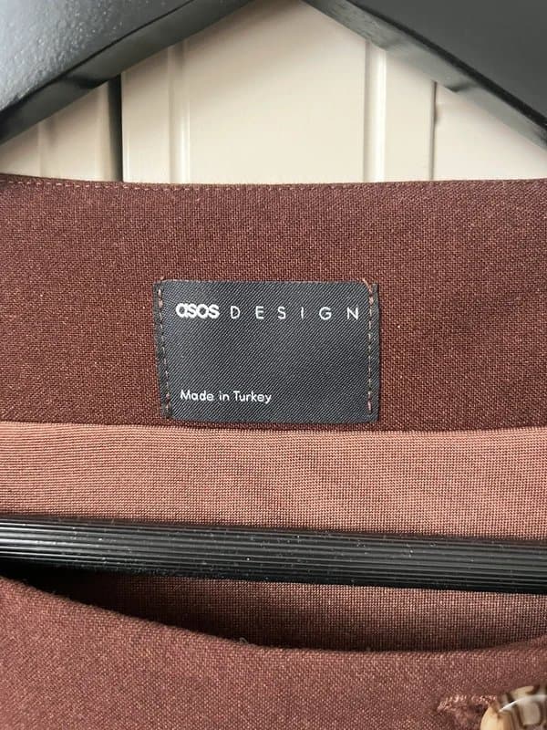 ASOS Design Brown button down asymmetric waistcoat