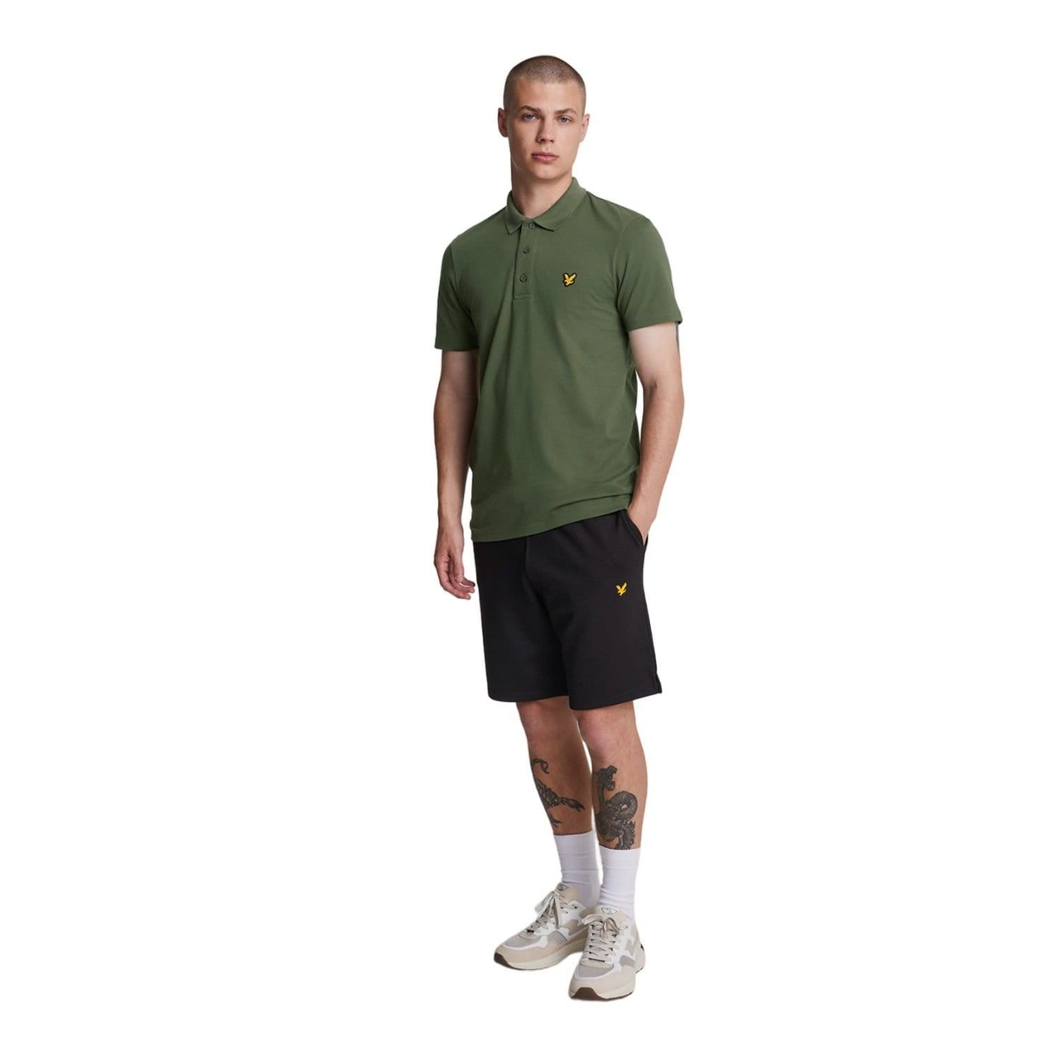 Lyle & Scott Lyle & Scott Men's Short-Sleeved Sports Polo Shirt in Dark Olive - 4