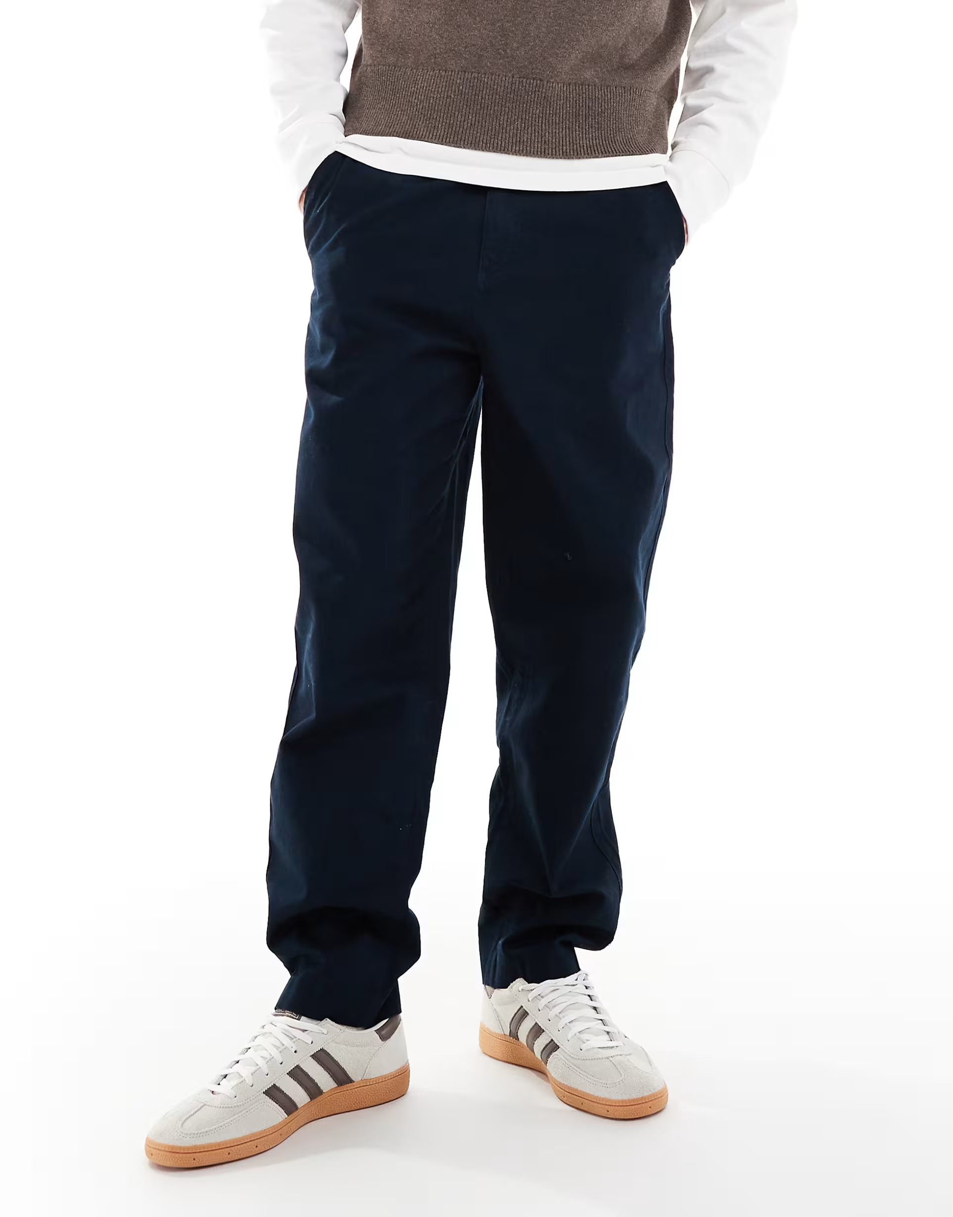 ASOS Farah hawtin trousers in navy - 1