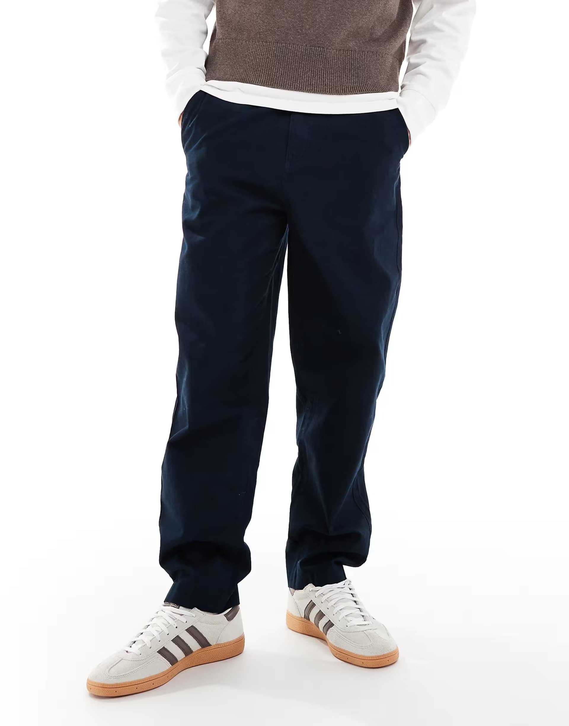 ASOS Farah hawtin trousers in navy