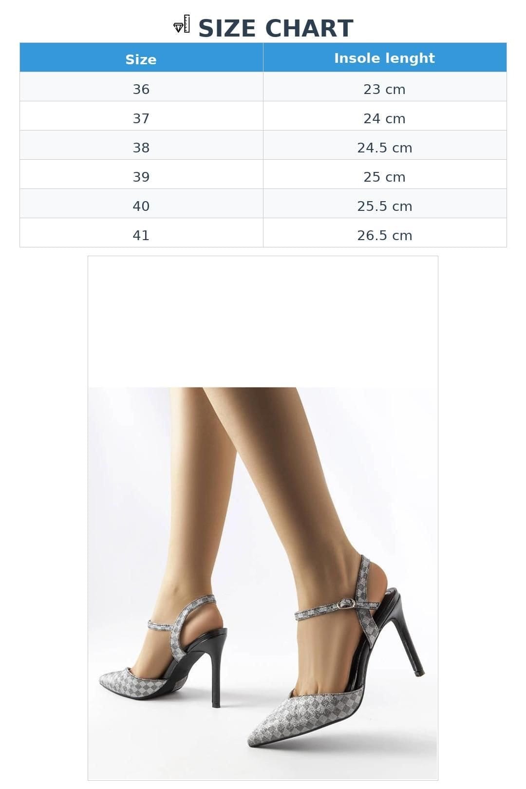 Love Lace Love Lace Women's Elegant Black Checkered High Heel Pumps with Buckle for Evening - 4