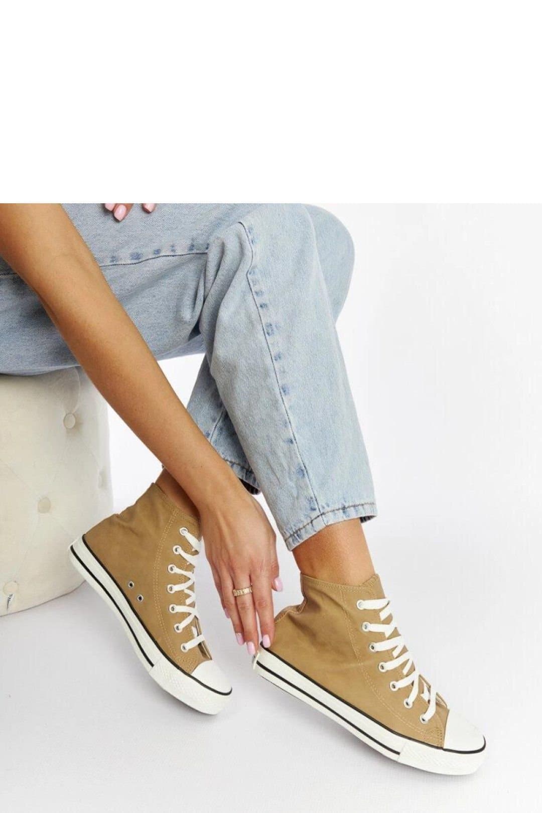 Love Lace Love Lace Women's Efren High Top Sneakers Lace Up Synthetic Comfort in Brown