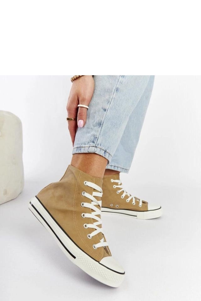 Love Lace Love Lace Women's Efren High Top Sneakers Lace Up Synthetic Comfort in Brown - 2