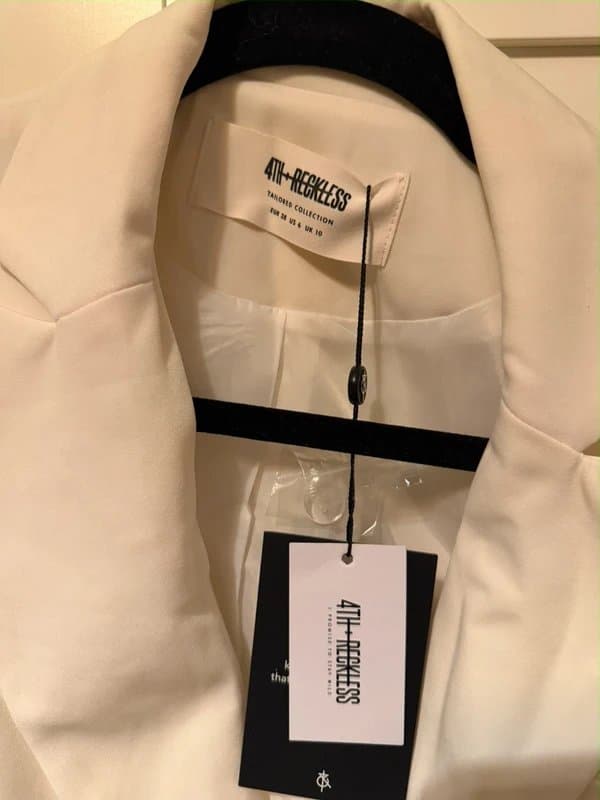 ASOS White Structured Blazer Dress