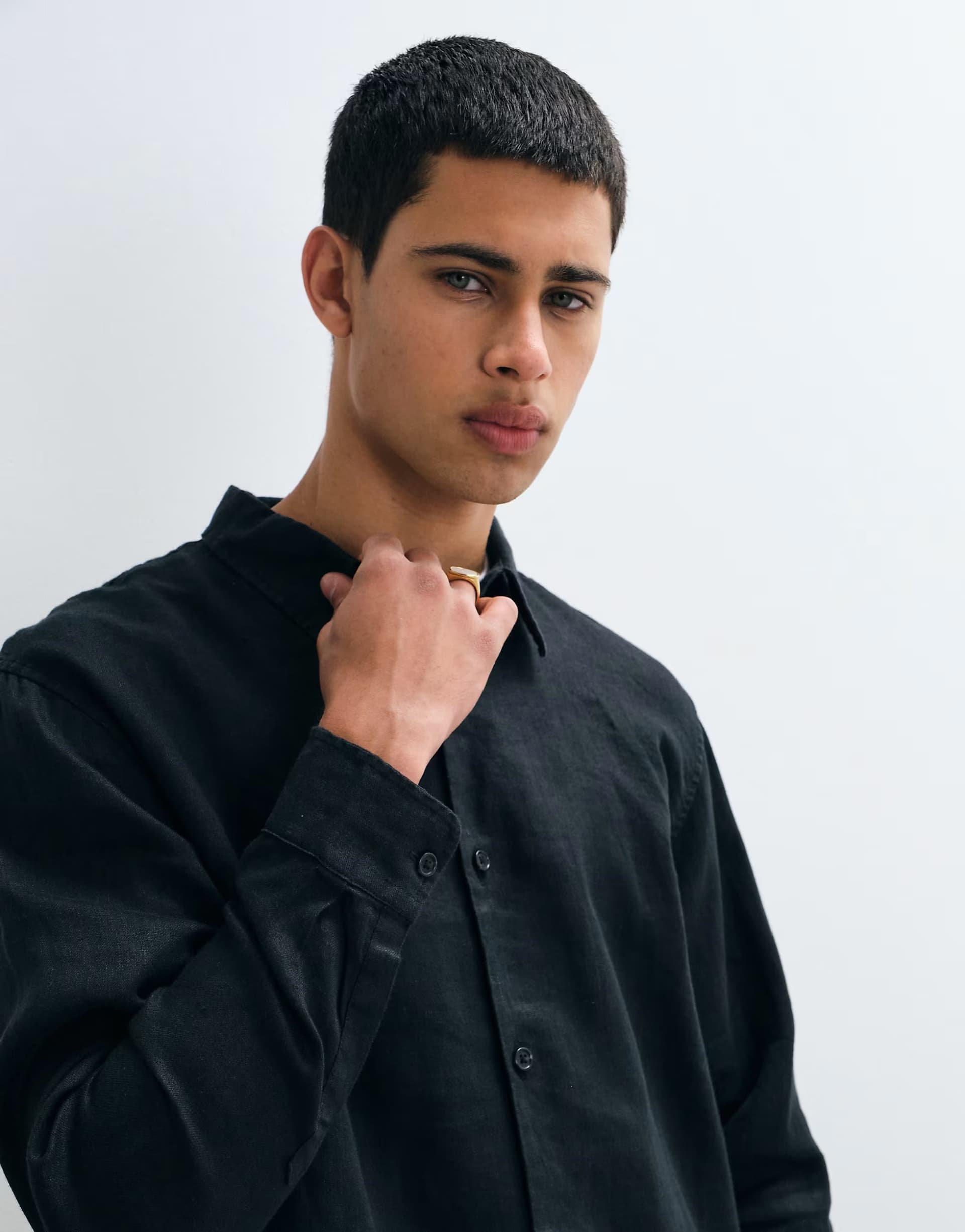 ASOS GAP linen shirt in black