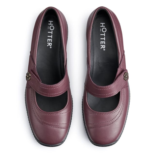 Hotter Hotter Women's Wide Fit 'Charity' Shoes in Maroon - 3