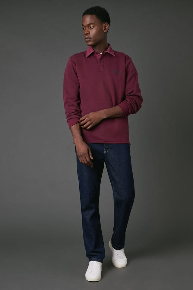 Maine Maine Men's Burgundy Sailing Academy Rugby Top - 2