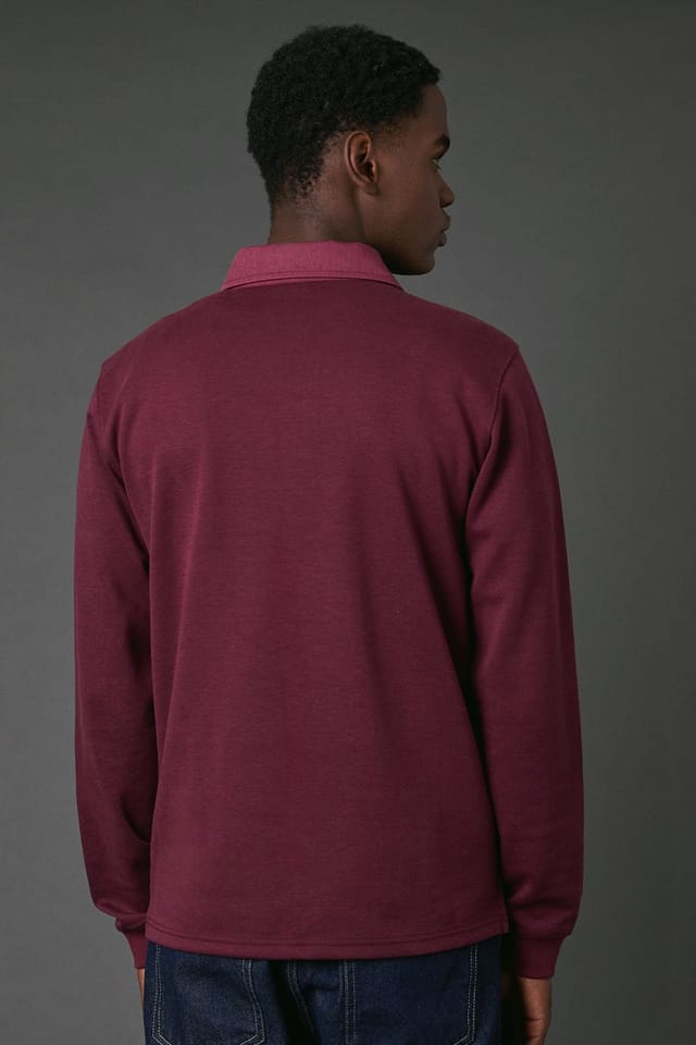 Maine Maine Men's Burgundy Sailing Academy Rugby Top - 3