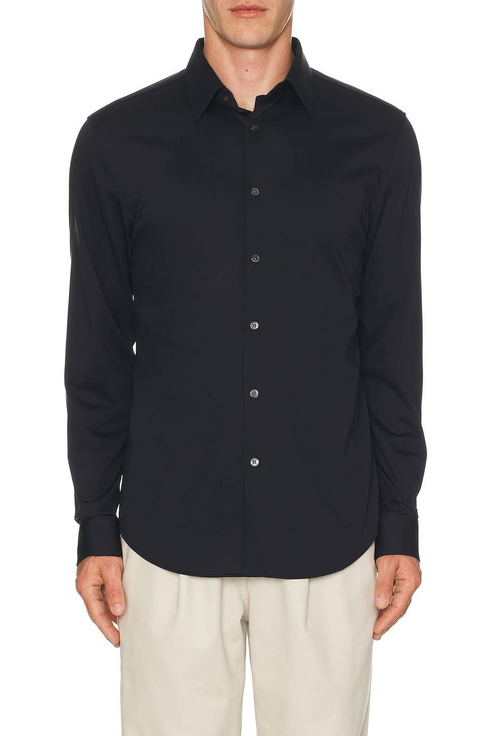 revolve Revolve Eclipse Black Structure Knit Shirt by Theory