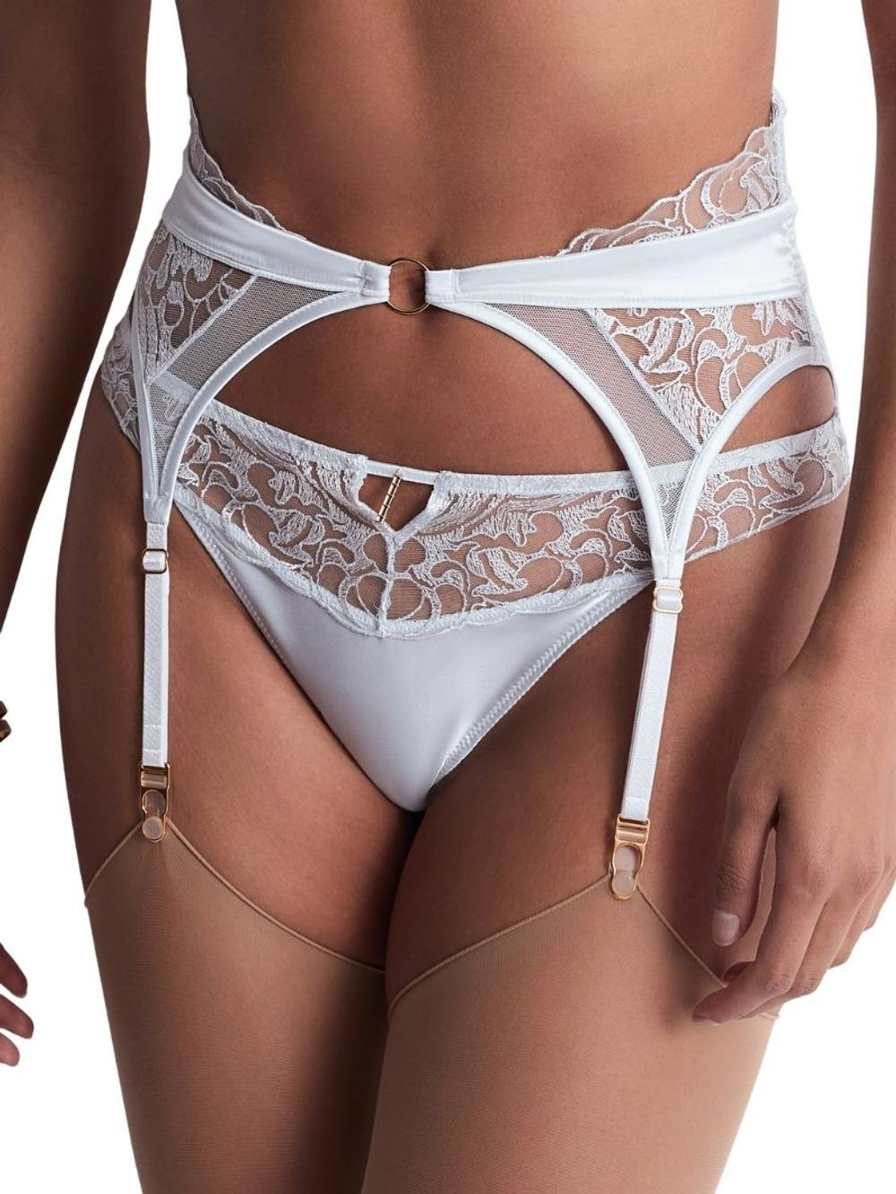 Aubade Aubade Women's Satin Memories Waist Cincher in Blue - 3