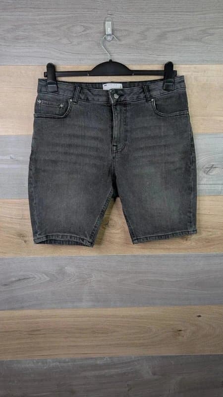 ASOS Design ASOS Design Denim Shorts Mens Size 32W Black Summer Holiday Cotton Stretch Skate