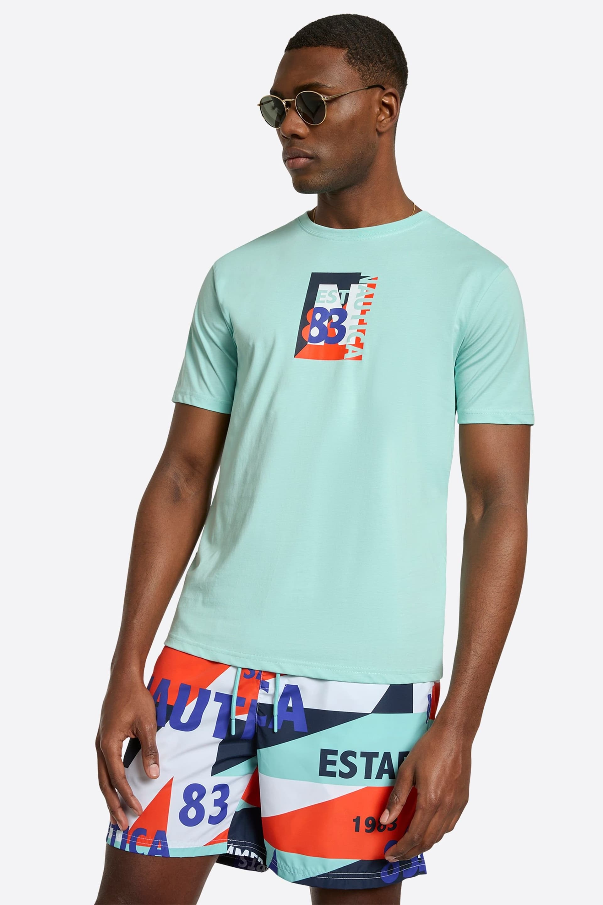 Nautica Nautica Men's Lutz T-Shirt in Aqua