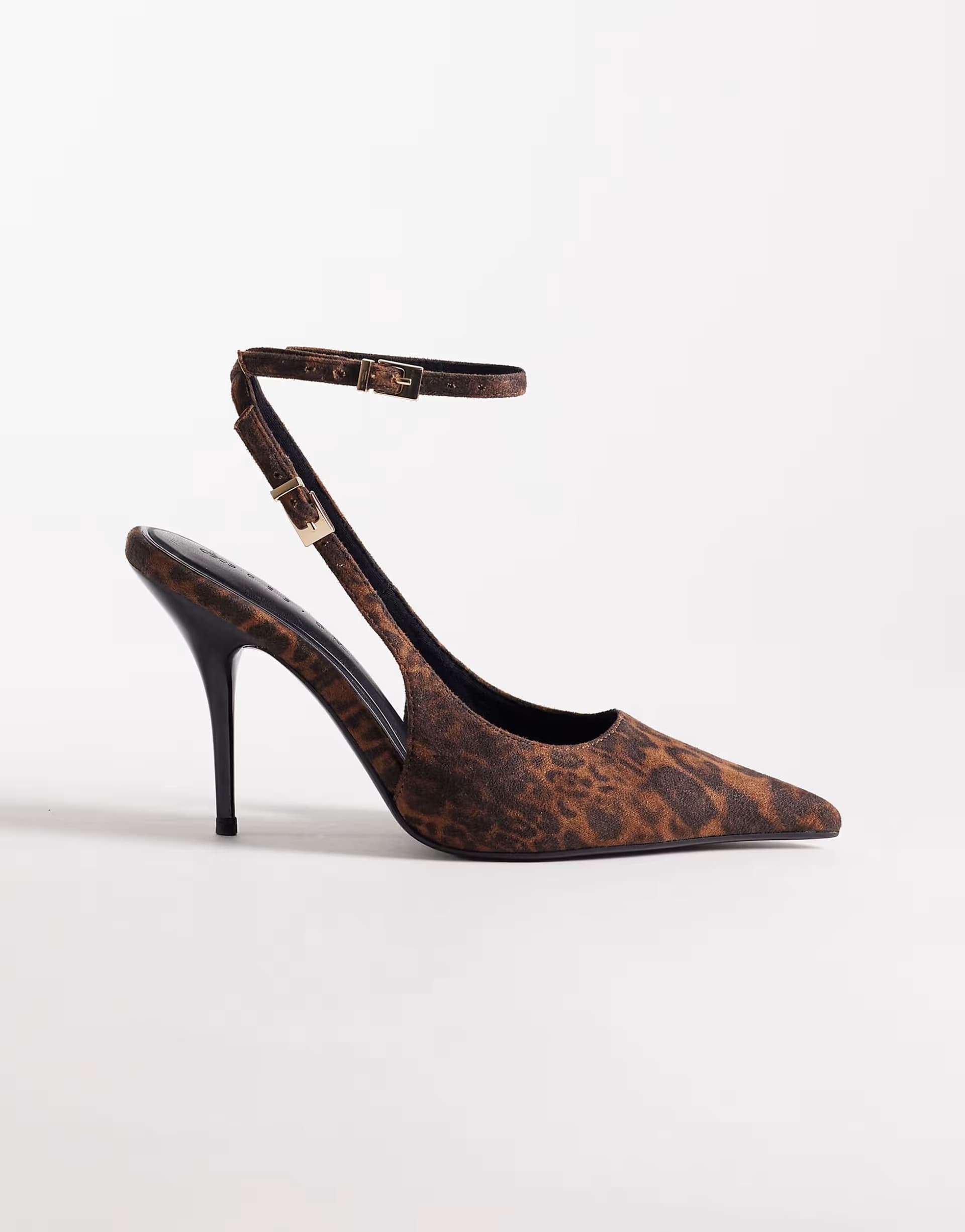 ASOS ASOS DESIGN Promise slingback stiletto high heel shoes in leopard