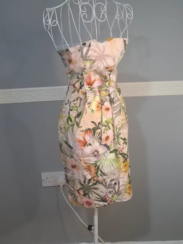 Guess GUESS Los Angeles Strapless Floral Midi Dress Size XS Made in Italy New without tags