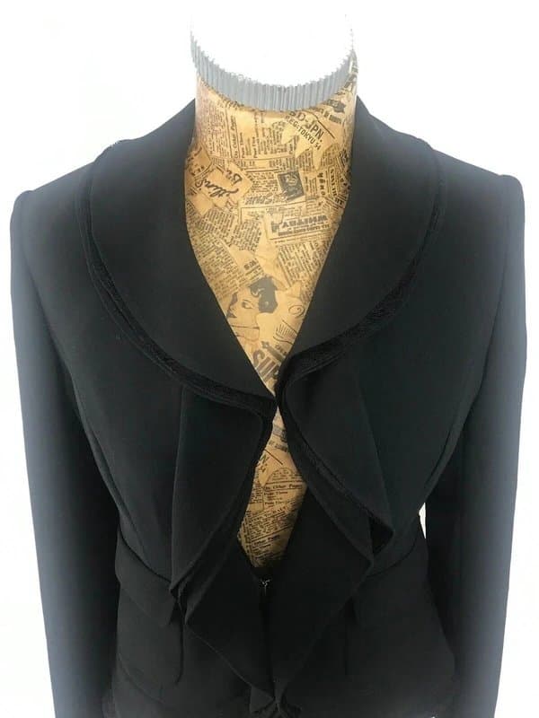Next next blazer jacket 6 regular black Ruffled Short Formal Special Occasion Womens