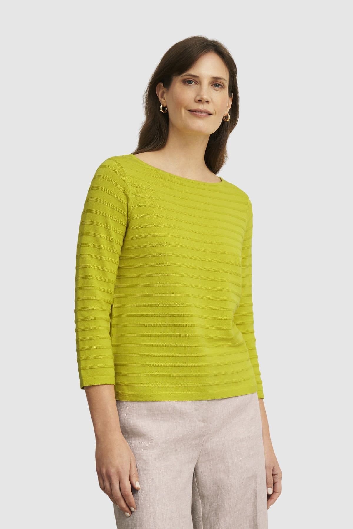 Hobbs London Hobbs London Women's Nellie Textured Knit Jumper in Lime
