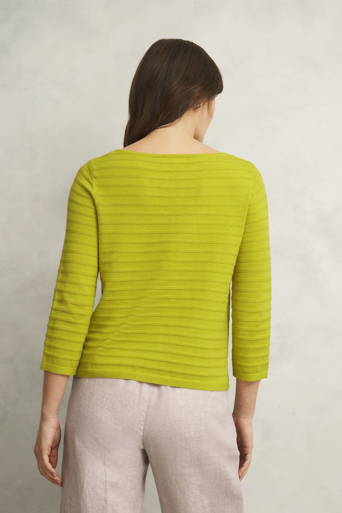 Hobbs London Hobbs London Women's Nellie Textured Knit Jumper in Lime - 4