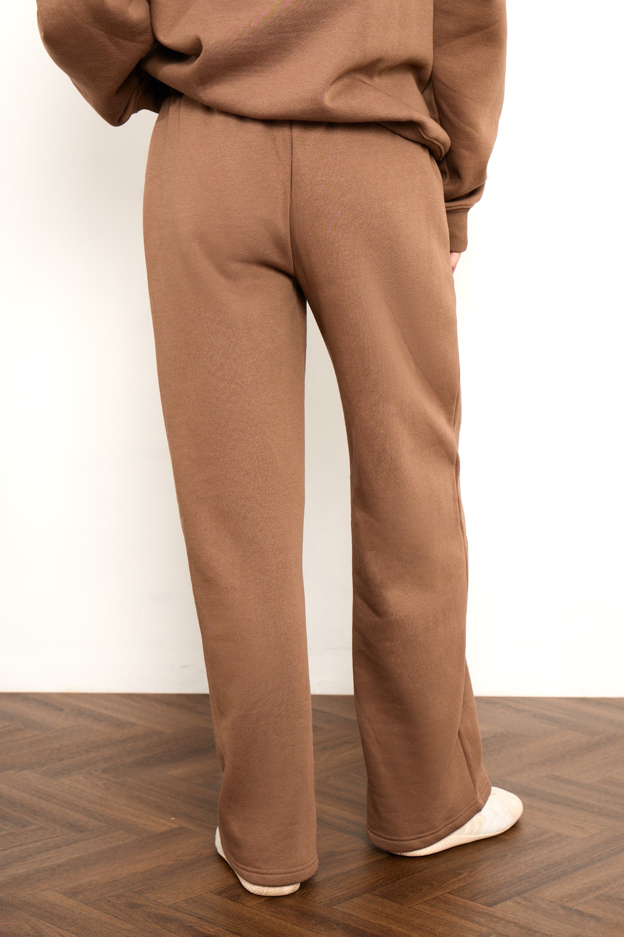 Kaiia Kaiia Studio Embossed Wide Leg Joggers Caramel - 4