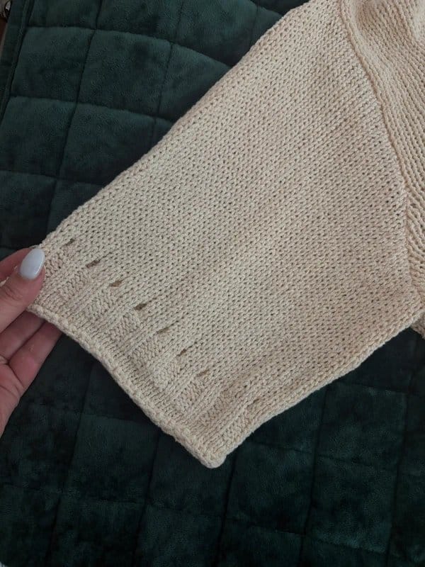 Tommy Hilfiger Cream Boucle Knit Polo Sweater