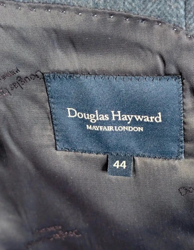Douglas Hayward Blue Wool Slim Fit Blazer - 44R