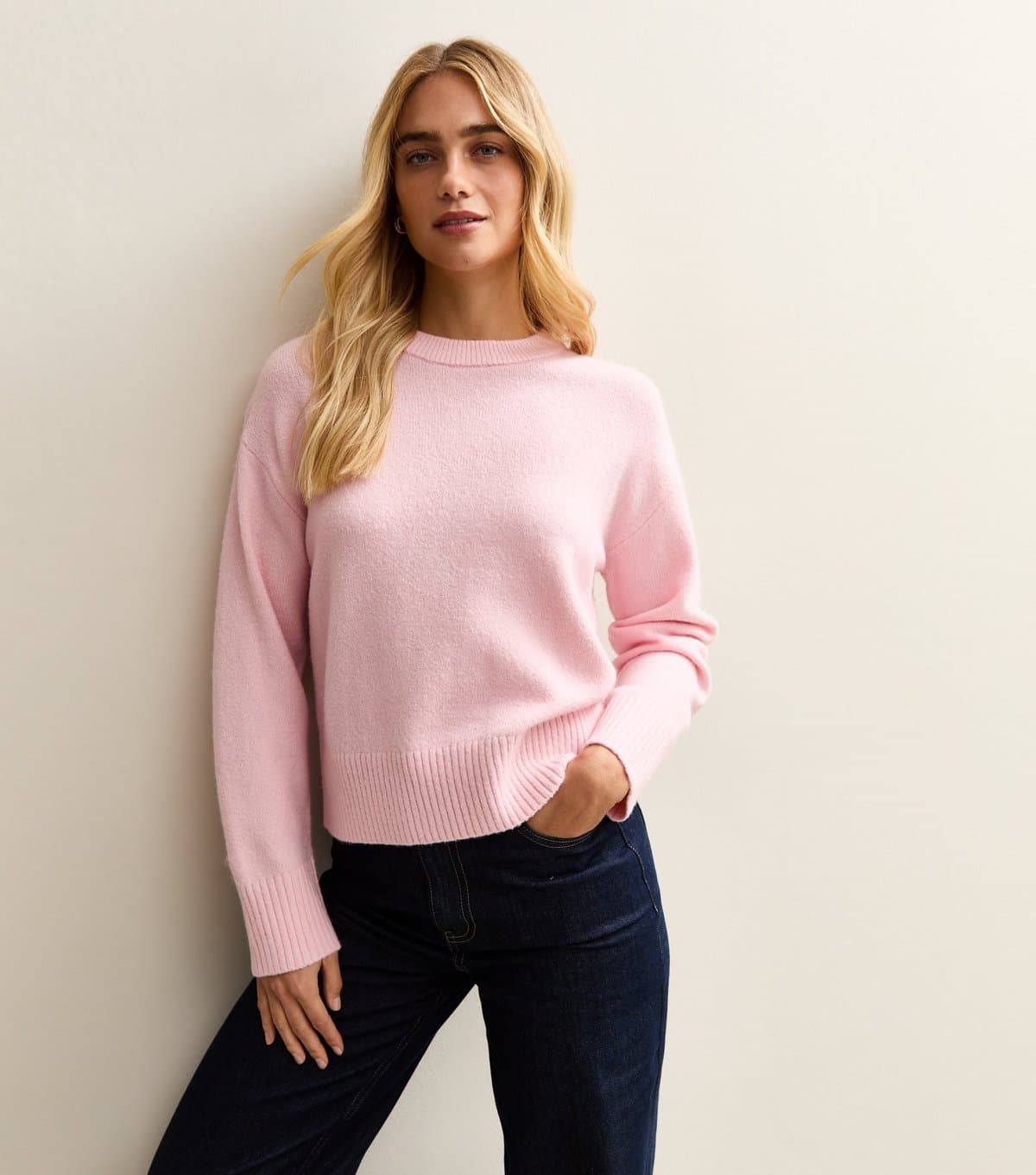 New Look New Look Bright Pink Crew Neck Jumper