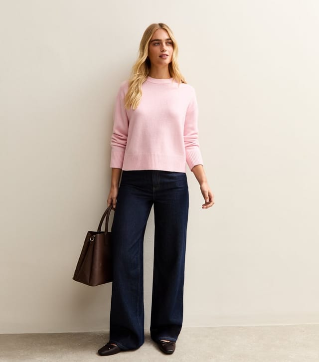 New Look Women's Bright Pink Crew Neck Jumper New Look - 2