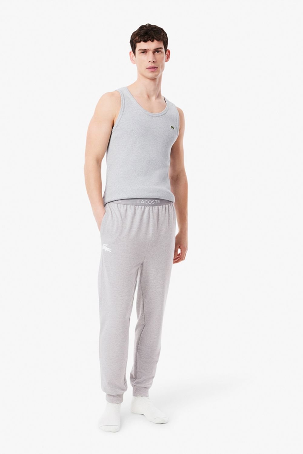 Lacoste Lacoste Men's Cuffed Pyjama Bottoms Grey - 2