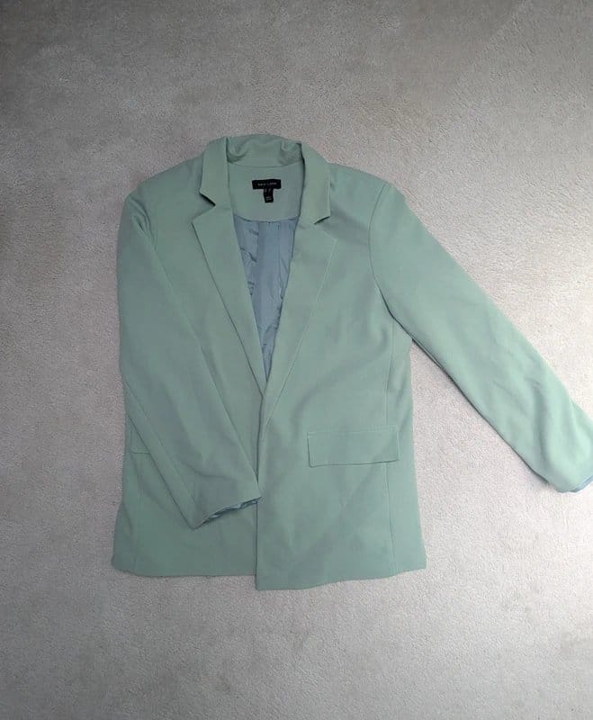 New Look Mint Green Padded Shoulder Blazer