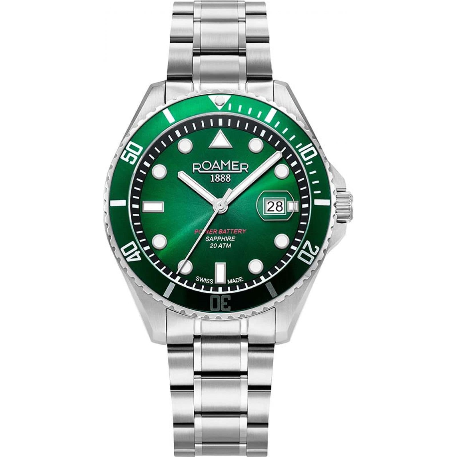 Roamer Roamer Men's 969845-41-75-20 Pro Diver 43mm Quartz Watch in Silver