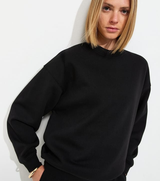 New Look Women's Black Cotton Rich Relaxed Sweatshirt New Look - 2