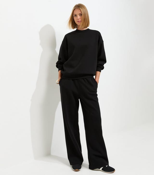 New Look Women's Black Cotton Rich Relaxed Sweatshirt New Look - 3