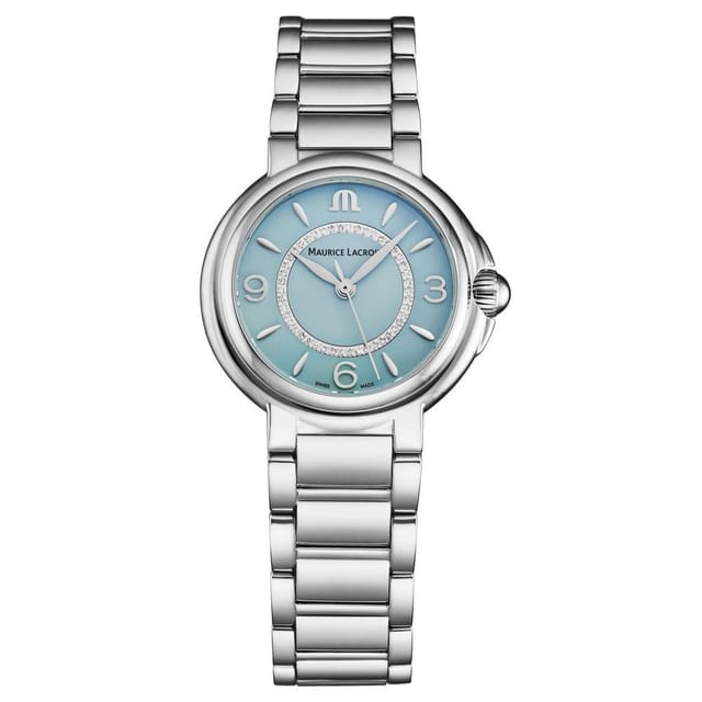 Maurice Lacroix Maurice Lacroix Women's 'Fiaba' Light Blue Dial Stainless Steel Bracelet Quartz Watch in Silver - 2
