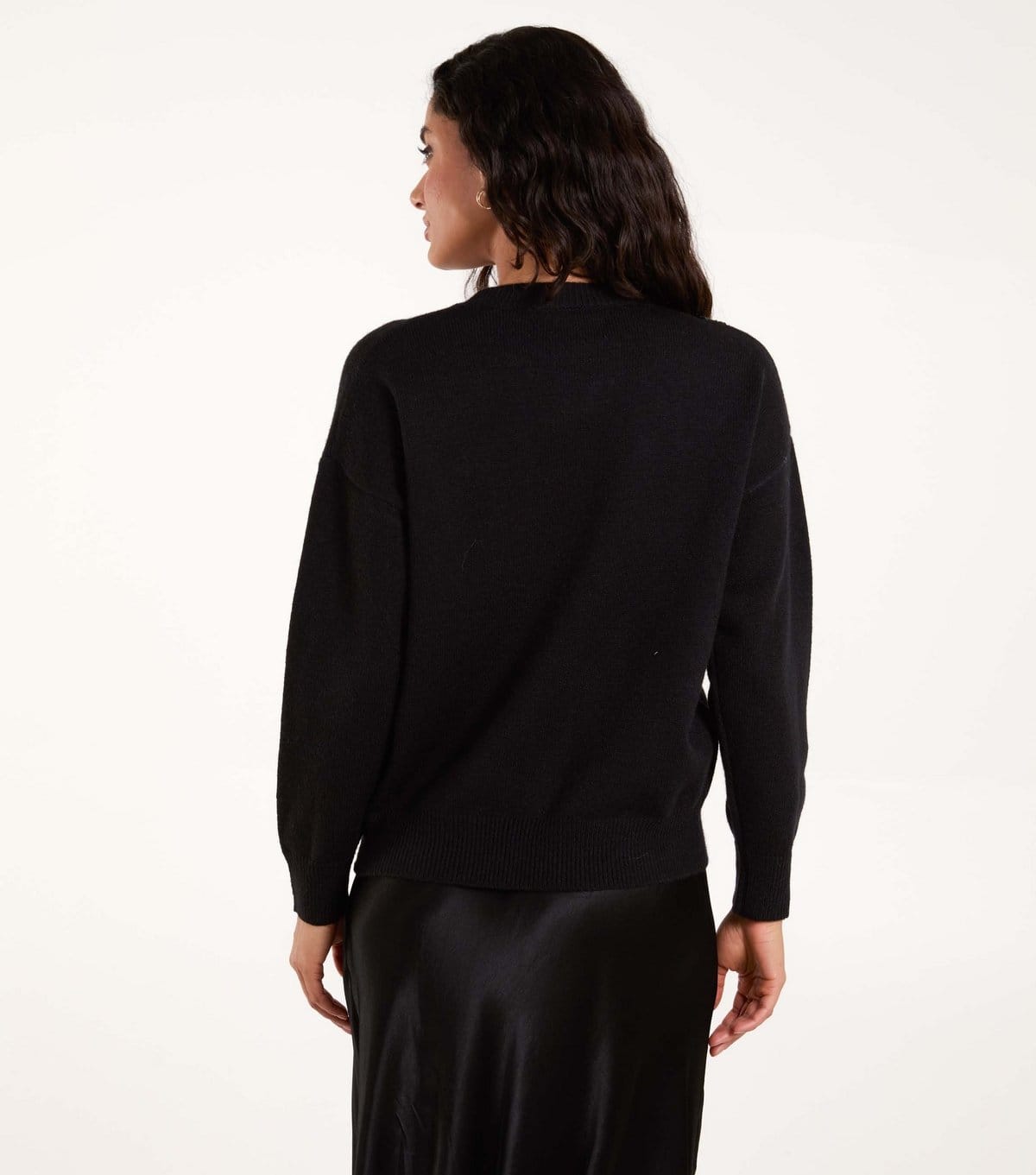 Blue Vanilla Women's Black Sequin Butterfly Jumper Blue Vanilla New Look - 4