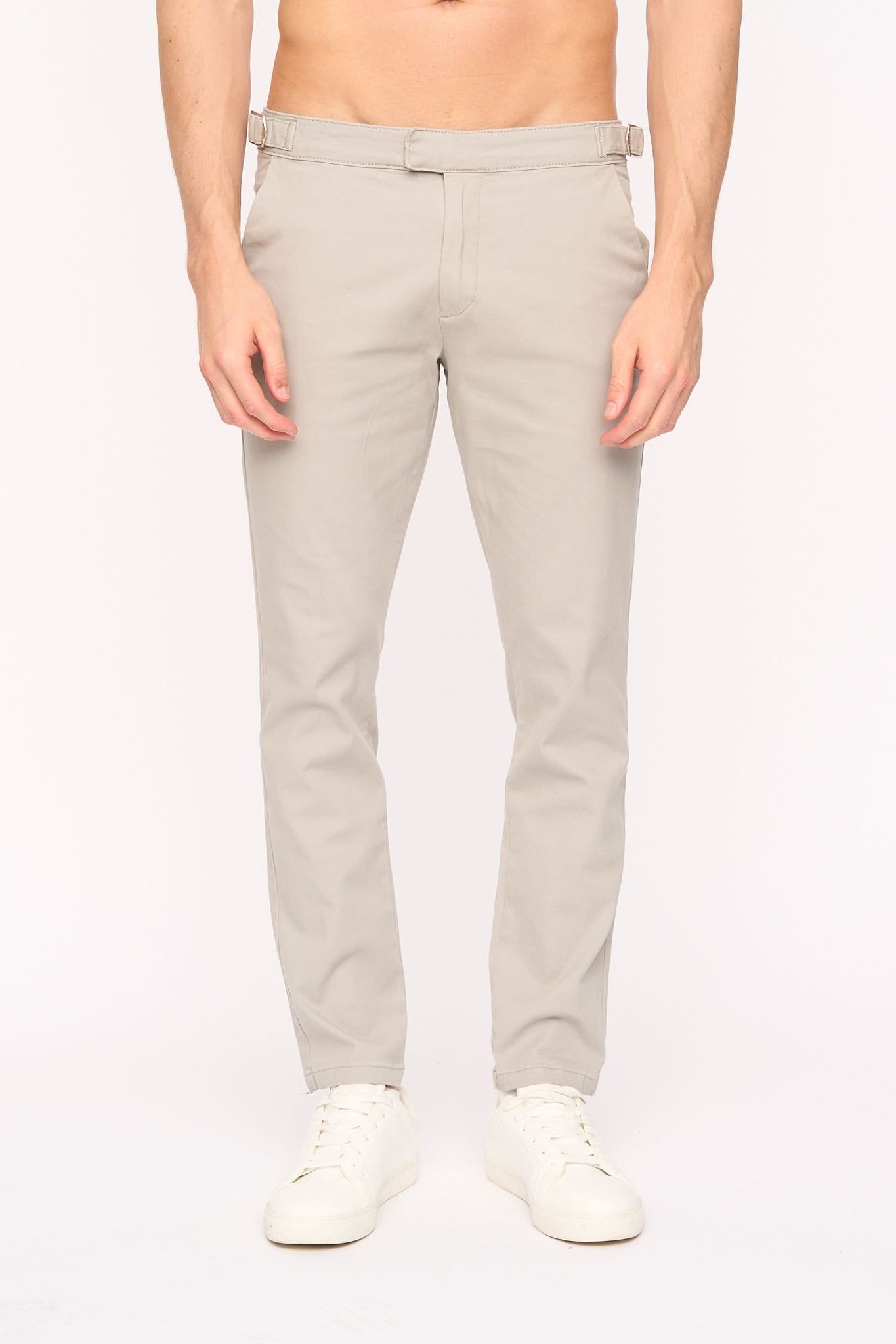 Duck&Cover Men's Everett Slim-Fit Stretch Chinos in Light Grey