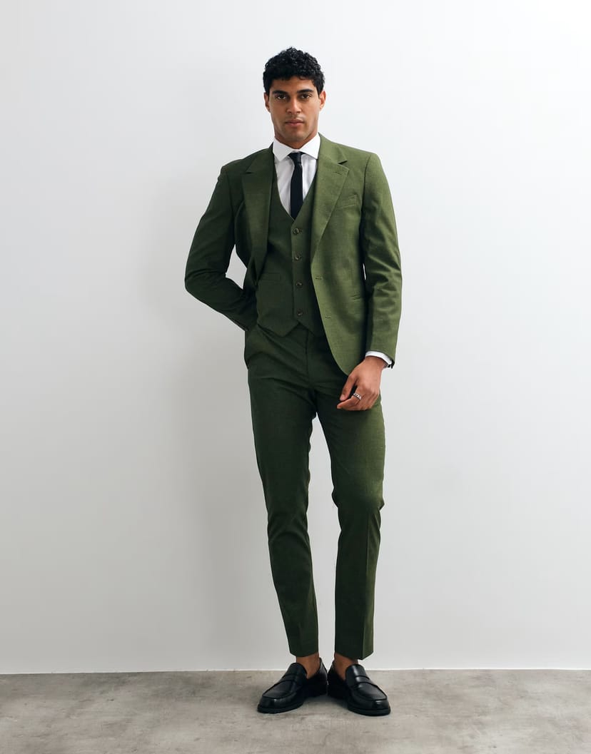ASOS ASOS DESIGN skinny suit trousers in green - 1