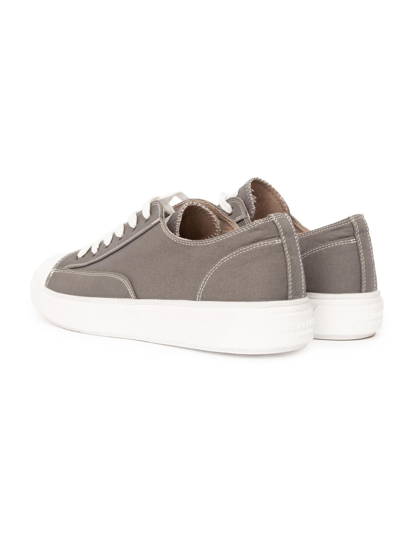 Duck&Cover Duck&Cover Nesta Men's Chunky Canvas Sneakers - Rubber Toe Cap & Contrast Stitching Streetwear Shoes in Grey - 2