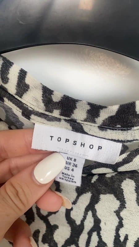 ASOS Topshop black and white light top