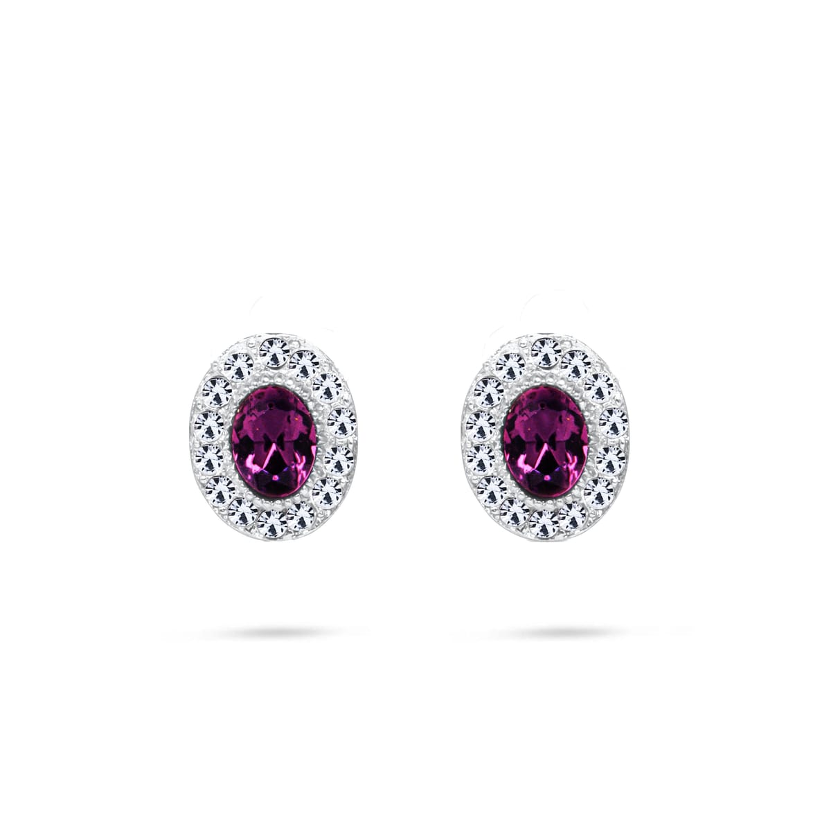 Gold Trip Gold Trip Women's Vintage Amethyst Silver Clip-On Earrings - 1