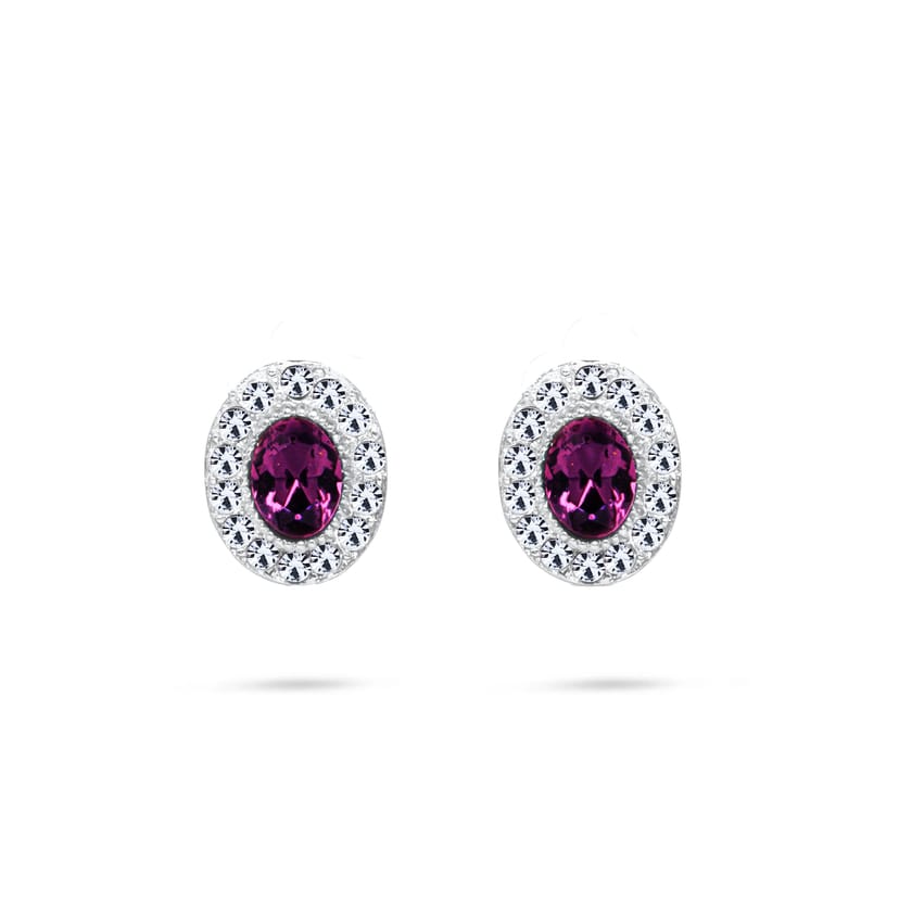 Gold Trip Gold Trip Women's Vintage Amethyst Silver Clip-On Earrings - 1