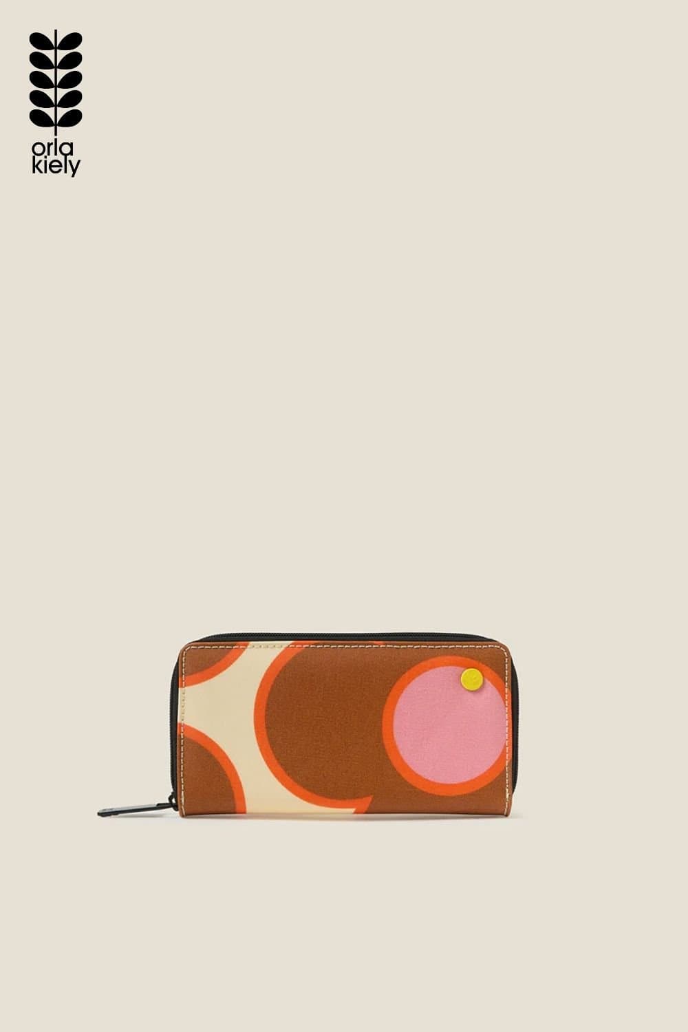 Orla Kiely Orla Kiely Women's Forget Me Not Wallet - Flower Spot Persimmon in Brown