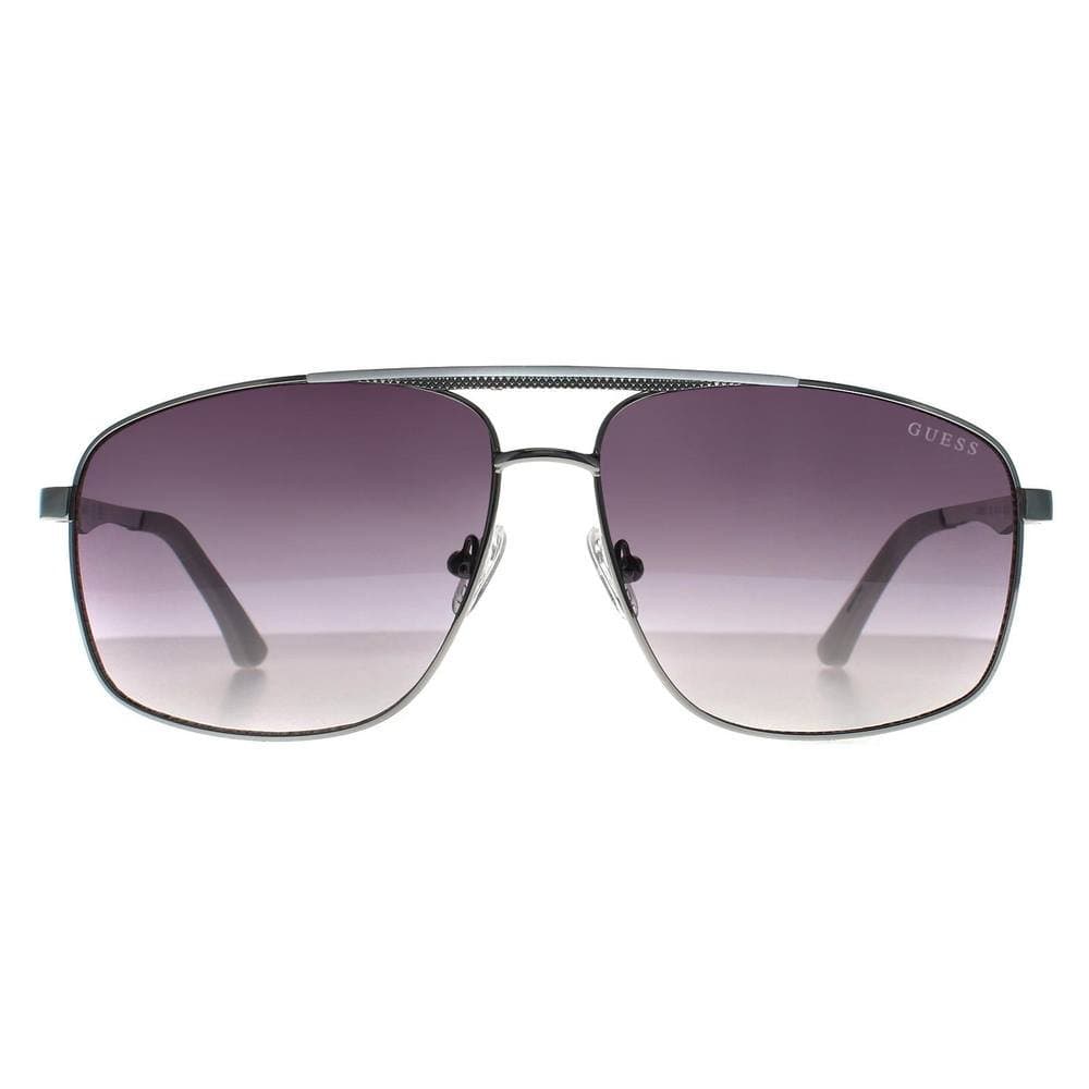 Guess Guess Men's Aviator Shiny Light Nickeltin Grey Gradient GO00063