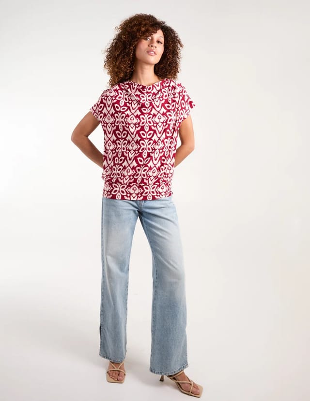 Blue Vanilla Cowl Neck Deep Hem Top - 2