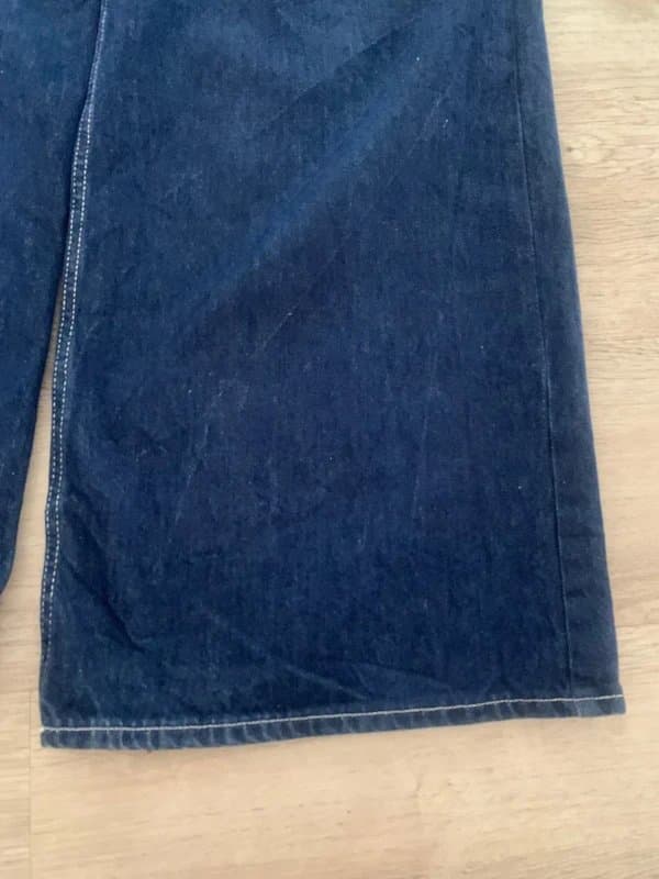 Bershka Bershka wide leg dark denim jeans contrast stitching