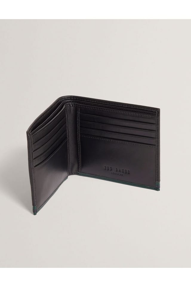 Ted Baker Ted Baker Men's Grantt Stripe Leather Wallet Black - 3