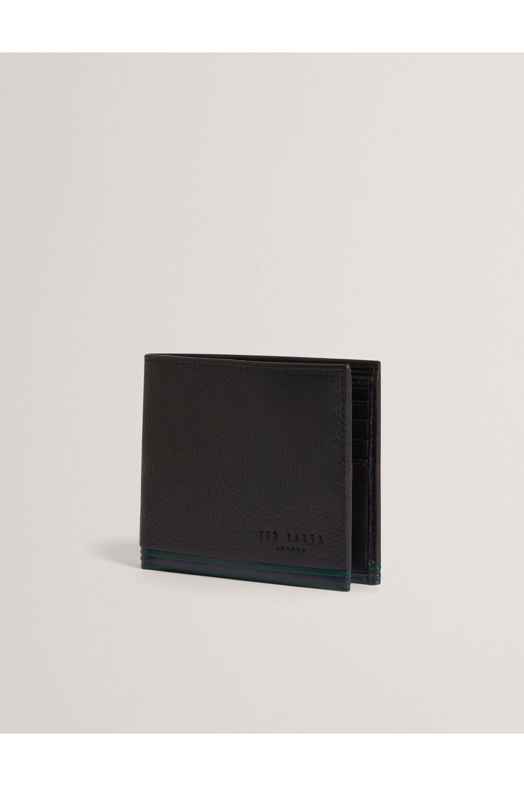Ted Baker Ted Baker Men's Grantt Stripe Leather Wallet Black - 4
